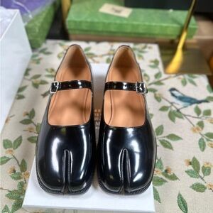 Maison Martin Margiela Black Tabi Mary Jane Flats